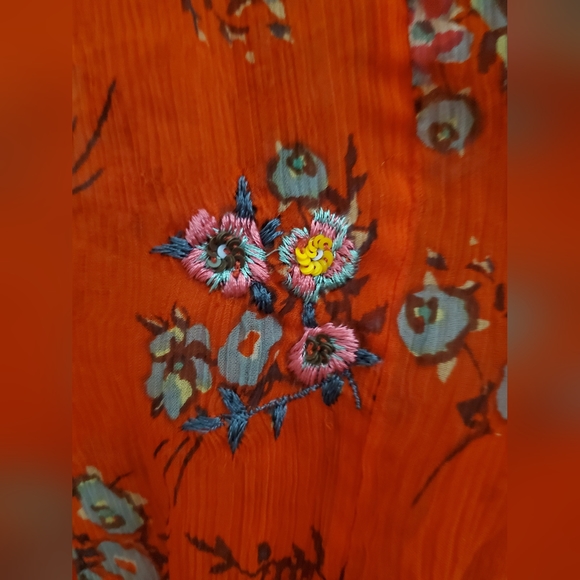 Free People Floral Embroidered Blouse - Picture 12 of 12